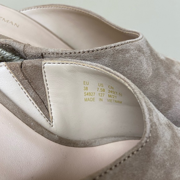 Stuart Weitzman Suede Wedge Sandal - Picture 8 of 8